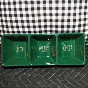 Rae Dunn Green Holiday Snack or Candy Tray